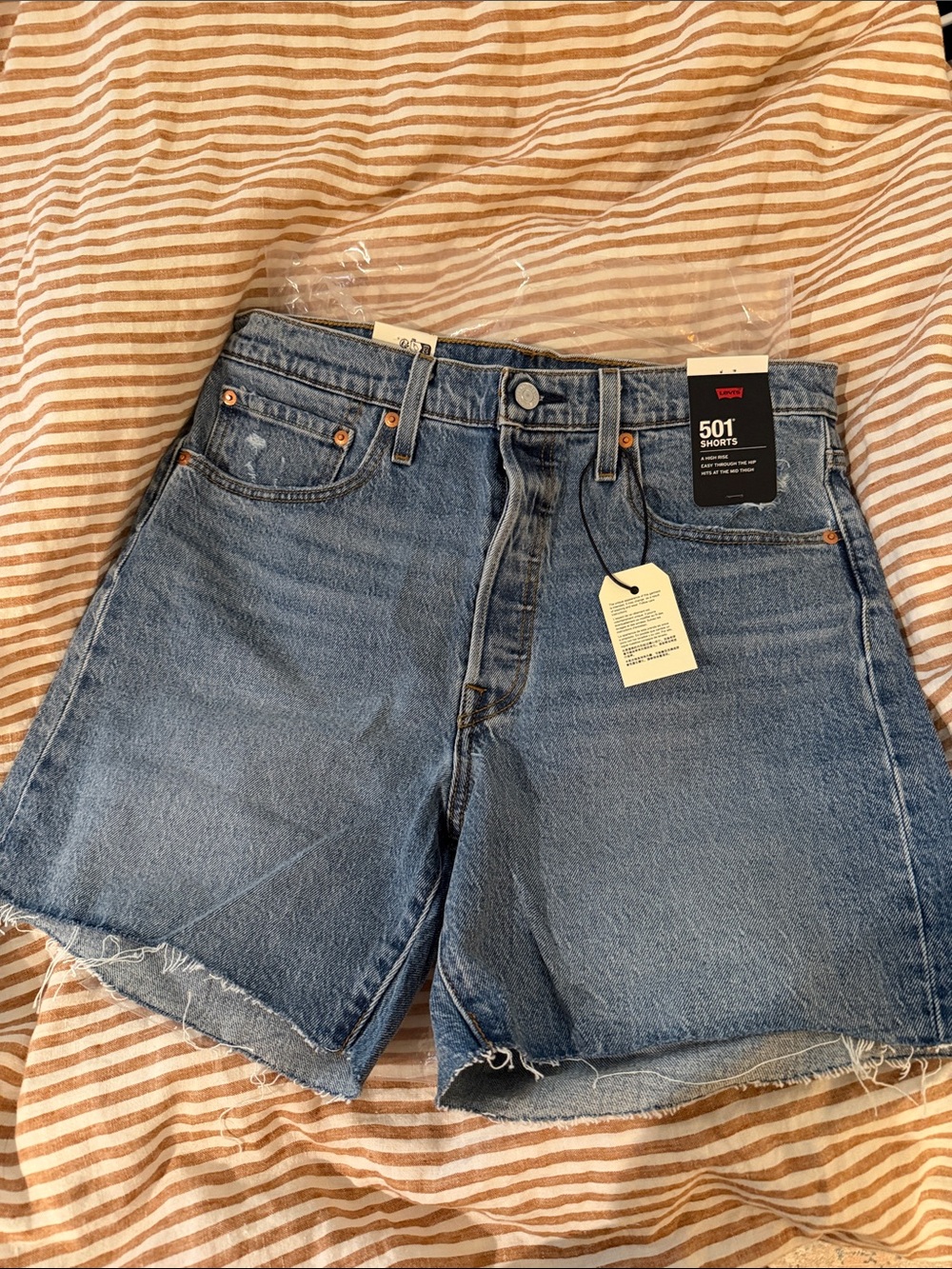 Levi's Women's Denim Cutoff Shorts in Light Blue